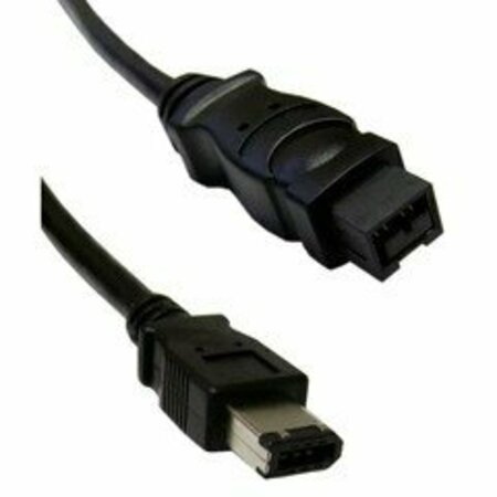 SWE-TECH 3C Firewire 400 9 Pin to 6 Pin Cable, Black, IEEE-1394a, 10 foot FWT10E3-96010BK